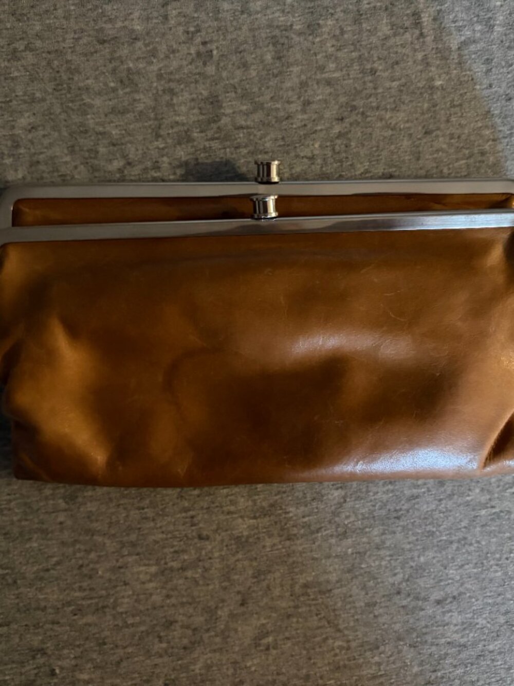 Hobo International Lauren Clutch Wallet in the color light brown